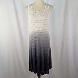 Balance Collection Cover-Up Swim Beach Pool Vacation White Gray Black Ombre XL